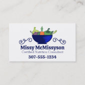 野菜丼ハーブ料理料理ビジネス 名刺 (正面)