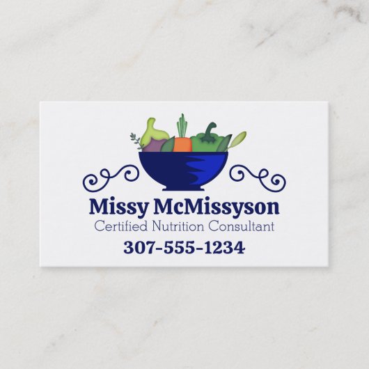 野菜丼ハーブ料理料理ビジネス 名刺 (正面)