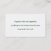 野菜収穫 名刺 (裏面)