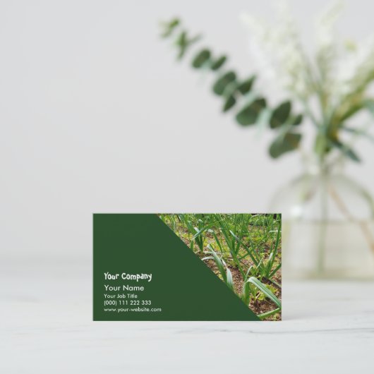 野菜園の葱 名刺 (スタンド正面)