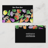 野菜壁紙、ここのあなたの名前 名刺 (正面/裏面)