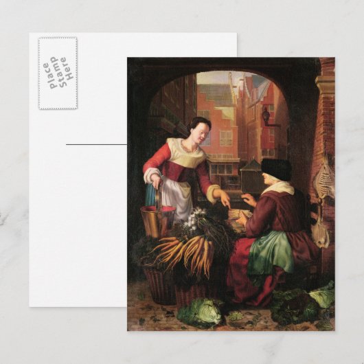 野菜売り ポストカード (正面/裏面)