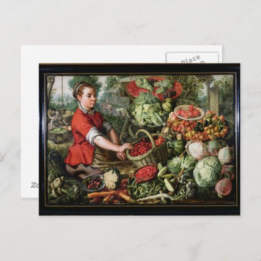 野菜売り ポストカード (正面/裏面)