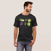 野菜大好き グリーン野菜 かわいい ヘルシーサラダ F Tシャツ (正面フル)