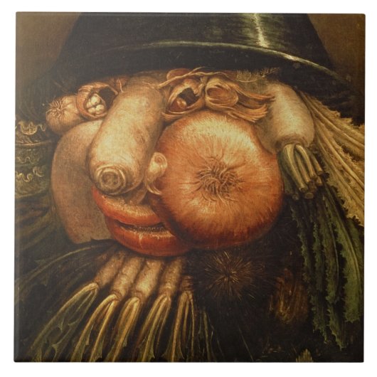 野菜庭師、c.1590 (パネルの油) タイル (正面)