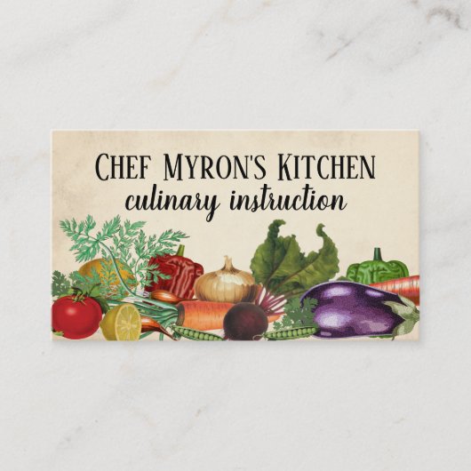 野菜料理クラス栄養シェフケータリング 名刺 (正面)
