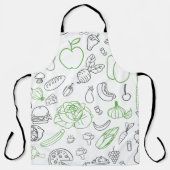 野菜柄の大エプロン エプロン (正面)