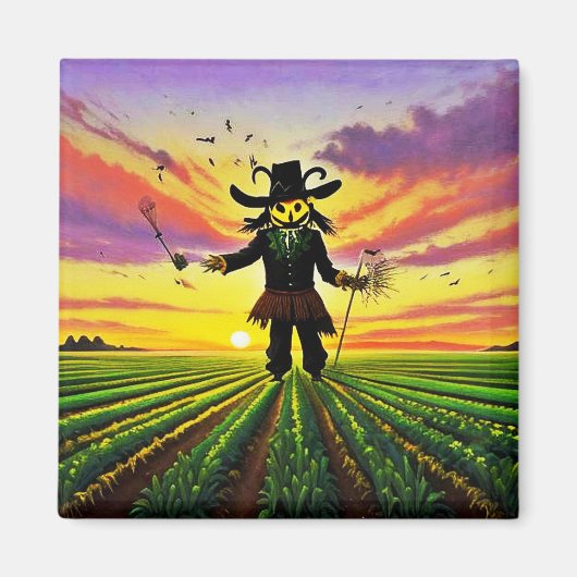 野菜畑のかかし8 マグネット (正面)