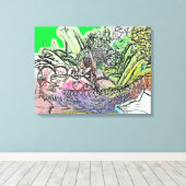 野菜籠 キャンバスプリント (インサイチュ (ウッドフロア))