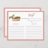 野菜素朴ブライダルシャワーレシピカード (正面/裏面)