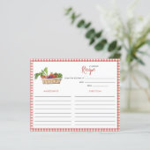 野菜素朴ブライダルシャワーレシピカード (スタンド正面)