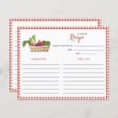 野菜素朴ブライダルシャワーレシピカード (正面/裏面)