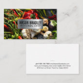 野菜背景 | 料理 名刺 (正面/裏面)