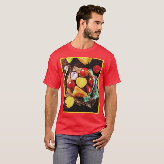 「野菜自家製サラダ」かわいい写真。買今 Tシャツ (正面フル)