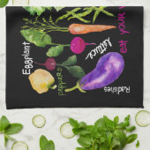 野菜茶タオル キッチンタオル (折り畳み)