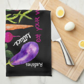 野菜茶タオル キッチンタオル (四つ折り)