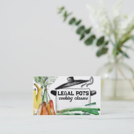 野菜蒸しポット料理クラスのシェフケータリング 名刺 (スタンド正面)