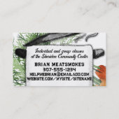 野菜蒸しポット料理クラスのシェフケータリング 名刺 (裏面)