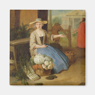 野菜販売人、コヴェント・ガーデン、c.1726 (paの油 マグネット