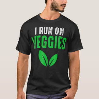 野菜走引用文やる気を起こさせるランナーベジー Tシャツ