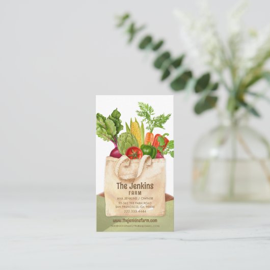 野菜農園 名刺 (スタンド正面)