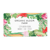 野菜農場水彩発送先住所ラベル ラベル (正面)