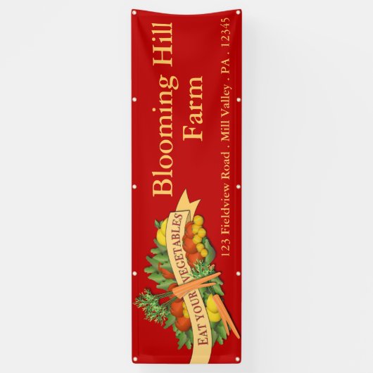 野菜農場農業名刺 横断幕 (縦)