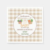 野菜農家市場赤ちゃんシャワー スタンダードカクテルナプキン (正面)