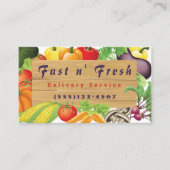 野菜食品デザイン配送サービス 名刺 (正面)