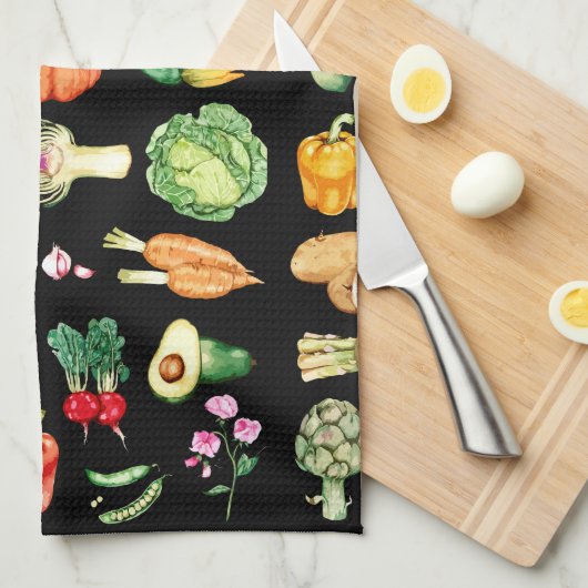 野菜 キッチンタオル (四つ折り)