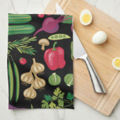 野菜 キッチンタオル (四つ折り)