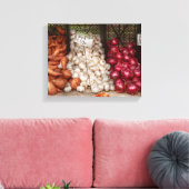 野菜 – サツマイモ、ニンニク、玉ねぎ キャンバスプリント (インサイチュ (リビング))