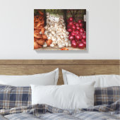 野菜 – サツマイモ、ニンニク、玉ねぎ キャンバスプリント (インサイチュ (寝室))