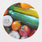 野菜，シャンピノン，トマト，キッチン ラベル (デザイン1)