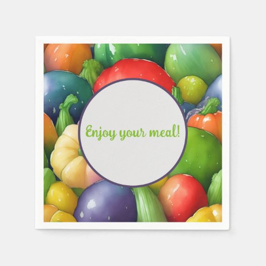 野菜 スタンダードカクテルナプキン (正面)