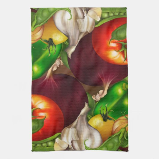 野菜・ハーブオーガニック自然生鮮食品 キッチンタオル (縦)