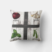 野菜&ハーブ素朴キッチンモダンフードアート クッション (裏面)