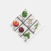 野菜&ハーブ素朴キッチンモダンフードアート スタンダードカクテルナプキン (角)