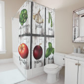 野菜&ハーブ素朴ファームハモダンウス シャワーカーテン (インサイチュ)