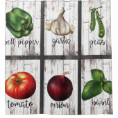 野菜&ハーブ素朴ファームハモダンウス シャワーカーテン (正面)