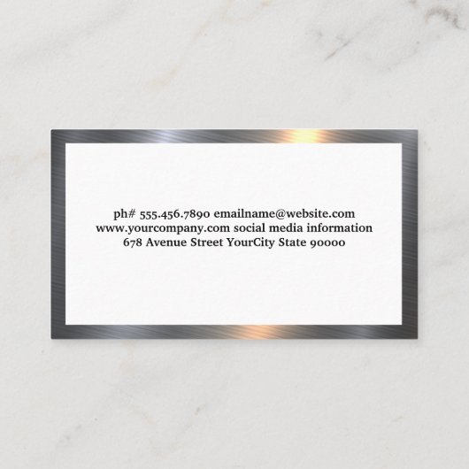 野菜 |ブッチャーナイフ |料理 名刺 (裏面)