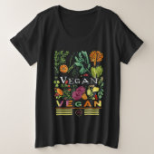 野菜 プラスサイズTシャツ (デザイン正面)
