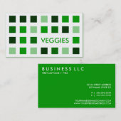 野菜(モダンな正方形) 名刺 (正面/裏面)