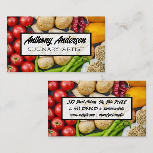 野菜 |料理名刺 名刺 (正面/裏面)