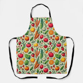野菜・果物の柄 エプロン (正面)