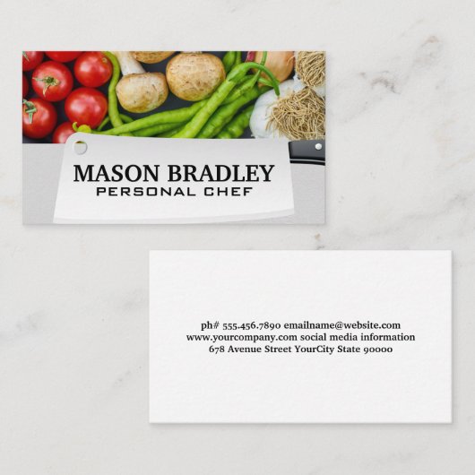 野菜 | 肉包丁 名刺 (正面/裏面)