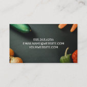 野菜 | 黒の背景 名刺 (裏面)