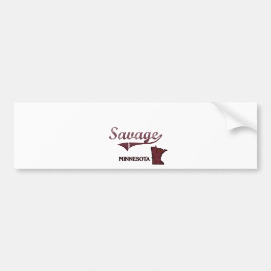 野蛮なミネソタ都市クラシック バンパーステッカー (正面)