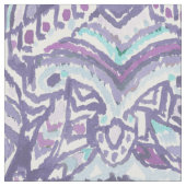 野蛮な種族の種族紫色の羽のイカット ファブリック (クローズアップ)