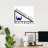 野蛮に傾く ポスター (ホームオフィス)